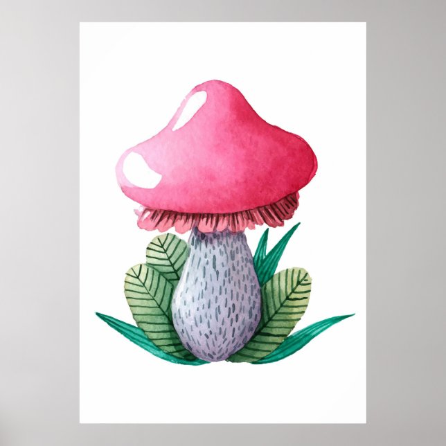 Affiche Champignons Et Feuilles (Devant)