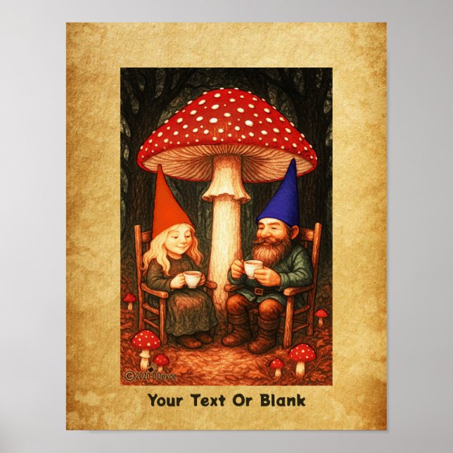 Affiche Champignons et Gnomes d'Amanita (Devant)