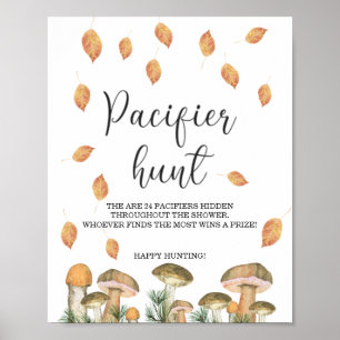 Affiche Champignons forestiers - chasse à la sucette jeu d