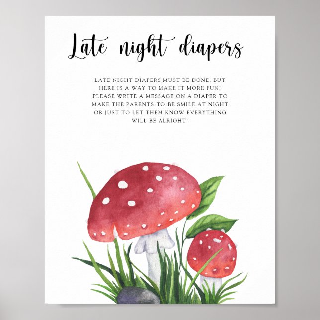 Affiche champignons - Late night couches jeu (Devant)