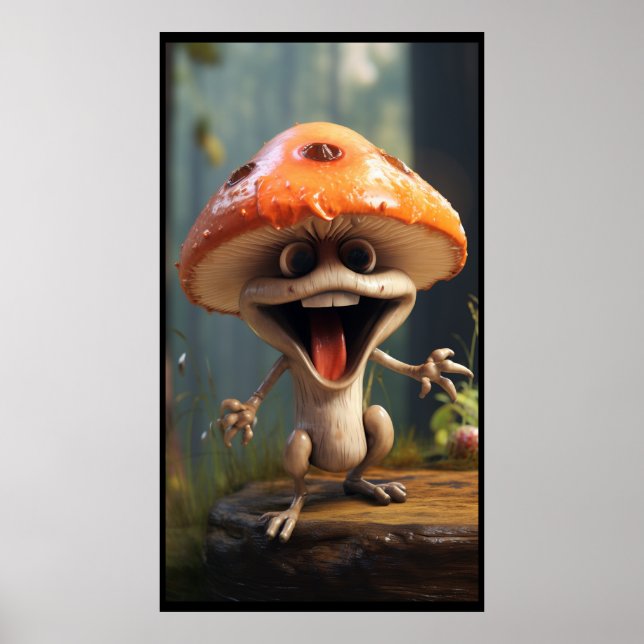 Affiche Champignons mignons (Devant)