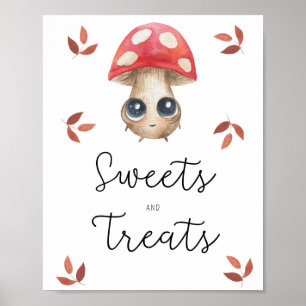 Affiche Champignons mignons - bonbons et friandises baby s