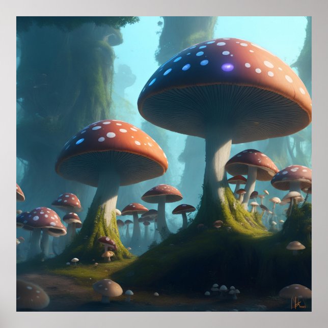 Affiche Champignons, Nature, Art Concept (Devant)