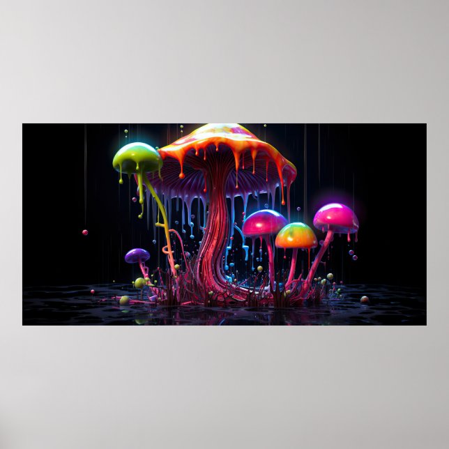 Affiche Champignons psychédéliques (Devant)