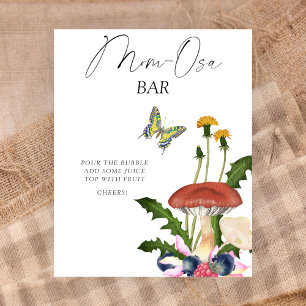 Affiche Champignons sauvages baby shower Momosa bar