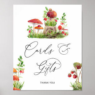 Affiche Champignons Woodland Nature Cartes et Cadeaux