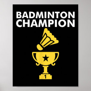 Affiche Champion de Badminton Birdie
