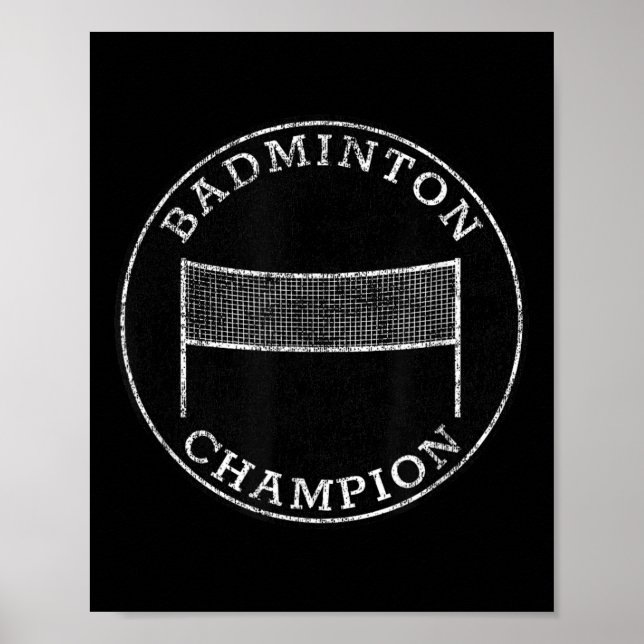Affiche Champion de badminton Famille compétitive Cour arr (Devant)