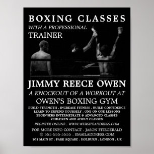 Affiche Champion de boxe, Advert de classe de boxe
