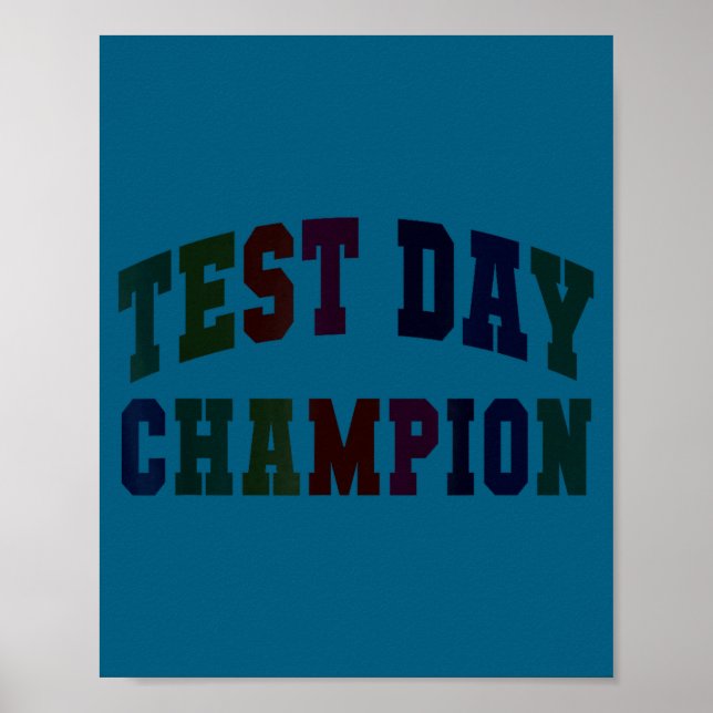 Affiche Champion de journée de test drôle testant tout ens (Devant)