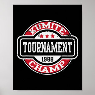 Affiche Champion de Kumite Arts Martiaux Kung Fu Karaté Ci