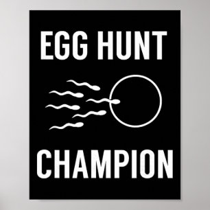 Affiche Champion de la chasse aux œufs Papa drôle Annonce