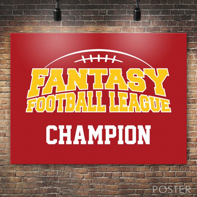 Affiche Champion d'Imaginaire de football (Custom Poster)