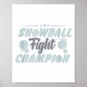 Affiche Champion du combat de snowball - Fun Christmas _1