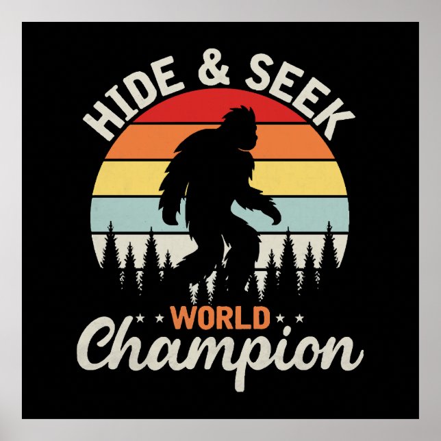 Affiche Champion du Monde de Cache-Cache de Bigfoot (Devant)