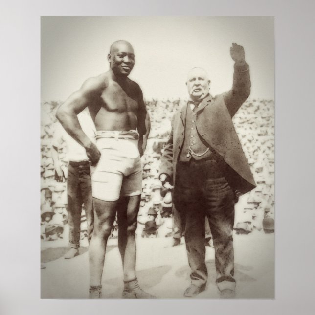 AFFICHE CHAMPION DU POIDS LOURD JACK JOHNSON 1908 - 1915 (Devant)