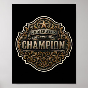 Affiche Champion poids léger Mma boxe kickboxing Champ B