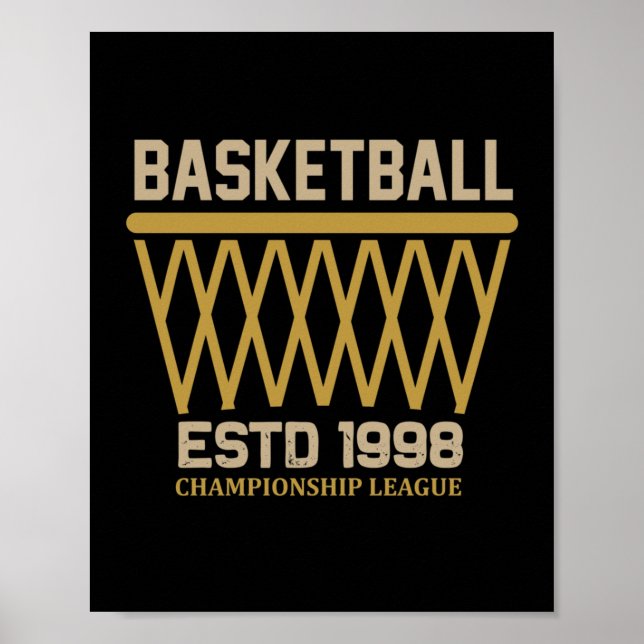 Affiche Championnat de basket-ball Estd 1998 (Devant)