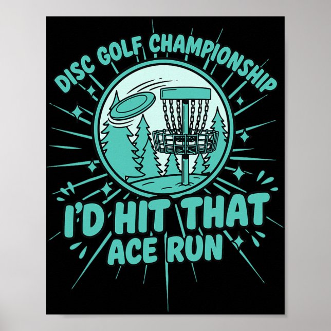 Affiche Championnat de Disc Golf Je réussirais cette cours (Devant)
