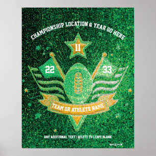 Affiche Championnat de football sportif Parties scintillan