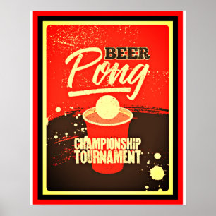 Affiche Championnat de la bière Pong