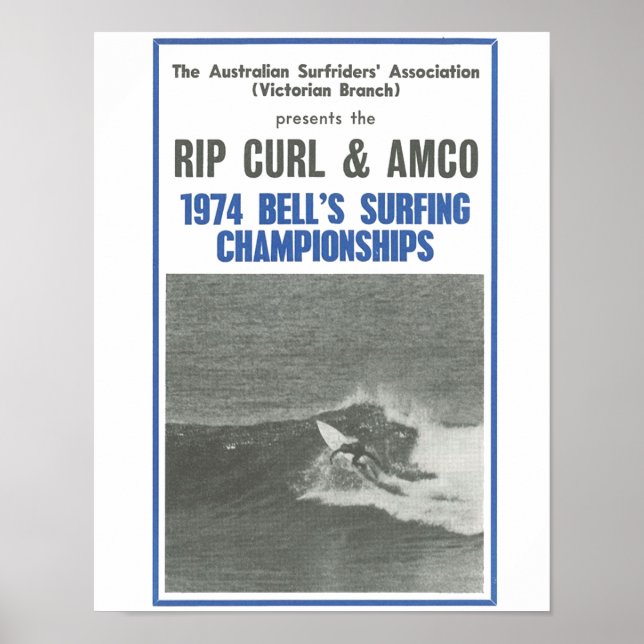 Affiche Championnats de surf de Bells 1974, compétition de (Devant)