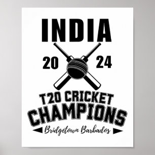 Affiche Champions d'Inde de cricket T20