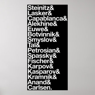 Affiche Champions du monde des échecs