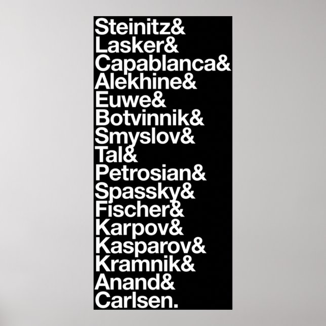 Affiche Champions du monde des échecs (Devant)