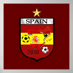 Affiche Champions du monde d'Espagne 1 étoile badge emblèm