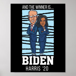 Affiche Champions gagnants Président Joe Biden Kamala Harr