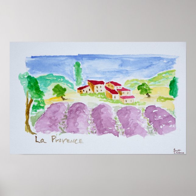 Affiche Champs de lavande Abbaye de Senanque | Provence (Devant)