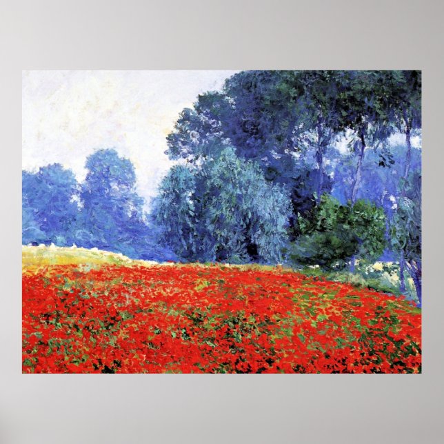 Affiche Champs de Pavots, belle peinture de Guy Rose (Devant)
