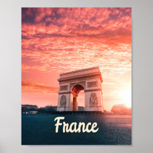 Affiche Champs-Élysées France Paris