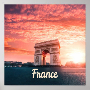 Affiche Champs-Élysées France Paris