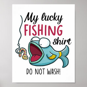 Affiche Chance Chemise de pêche Jeunes Enfants Femmes Garç