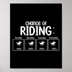 Affiche Chance D'Équitation Drôle