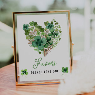 Affiche Chance Lucky Charm Baby shower Shamrock Favoriser 