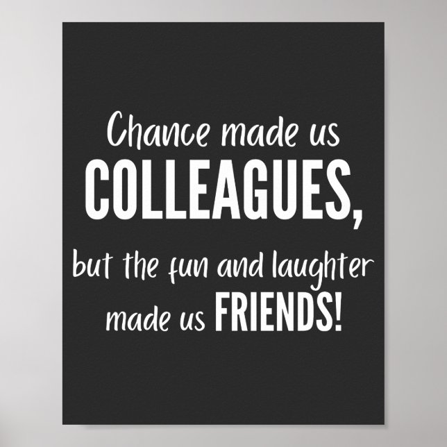 Affiche Chance made colleagues (Devant)