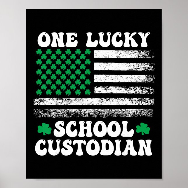 Affiche Chanceux Concierge de l'école St Patricks Day  (Devant)