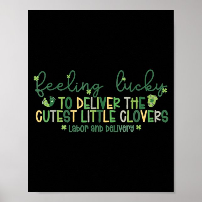 Affiche Chanceux de livrer les plus mignons petits trèfles (Devant)