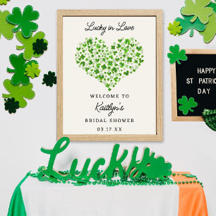 Affiche Chanceux en amour Fête de la Saint-Patrick Enterre