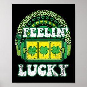 Affiche Chanceux Saint-Patrick Trèfle à 4 Feuilles