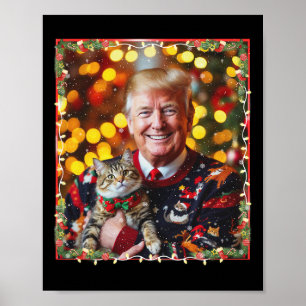 Affiche Chandail de Noël drôle Trump pour les Amoureux de