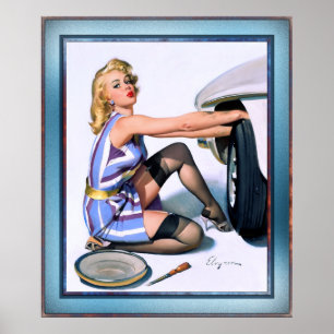 Affiche Changement rapide par Gil Elvgren