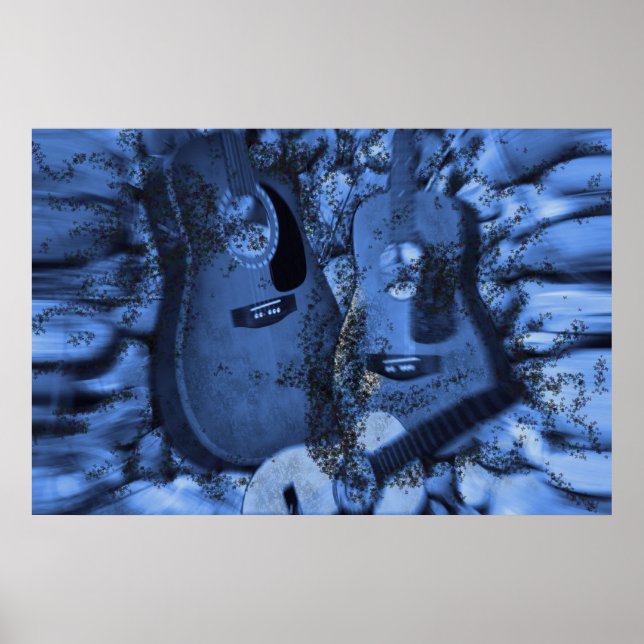 Affiche Changer les guitares rocheuses dans les profondeur (Devant)