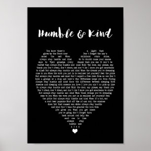 Affiche Chanson De Coeur Noir Humble Et Gentil Imprimer
