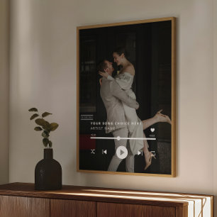 Affiche Chanson de Mariage photo personnalisée