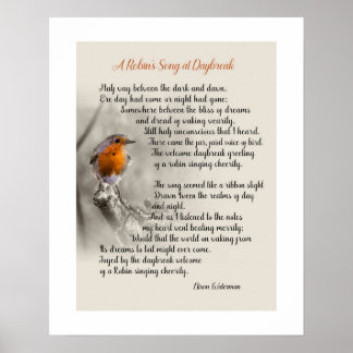 Affiche Chanson de Robin à Daybreak - Poème de N. Waterman