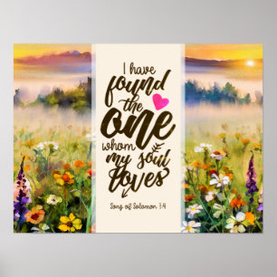 Affiche Chanson de Salomon 3:4 J'ai trouvé la Bible unique
